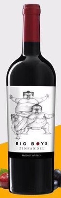 大男孩红葡萄酒